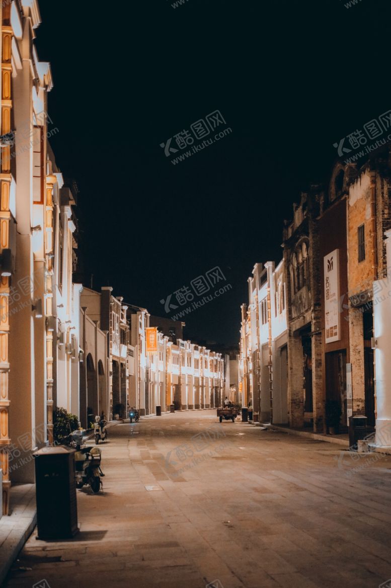 编号：45282512160806179581【酷图网】源文件下载-夜景仿古街道灯光