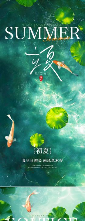 立夏夏至节气系列海报