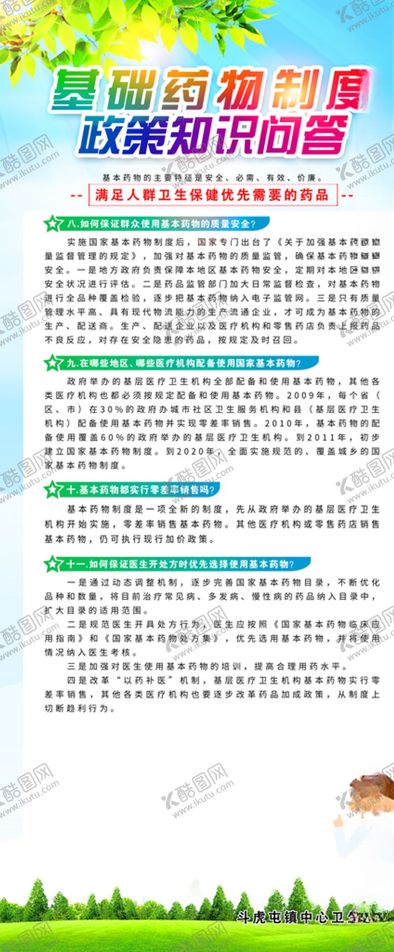 编号：87039603280201366805【酷图网】源文件下载-基础药物制度政务知识问答易拉宝