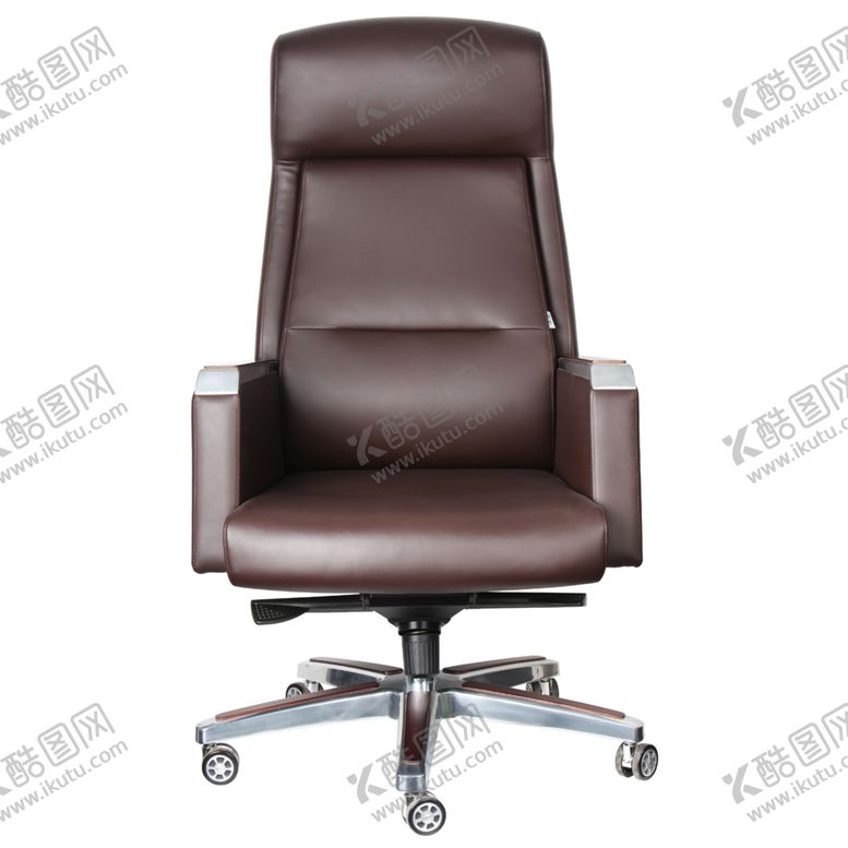 编号：41409609170551352695【酷图网】源文件下载-褐色办公皮椅正面