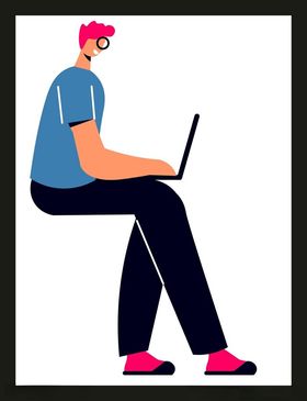 手绘男人男孩卡通卡通动画动画