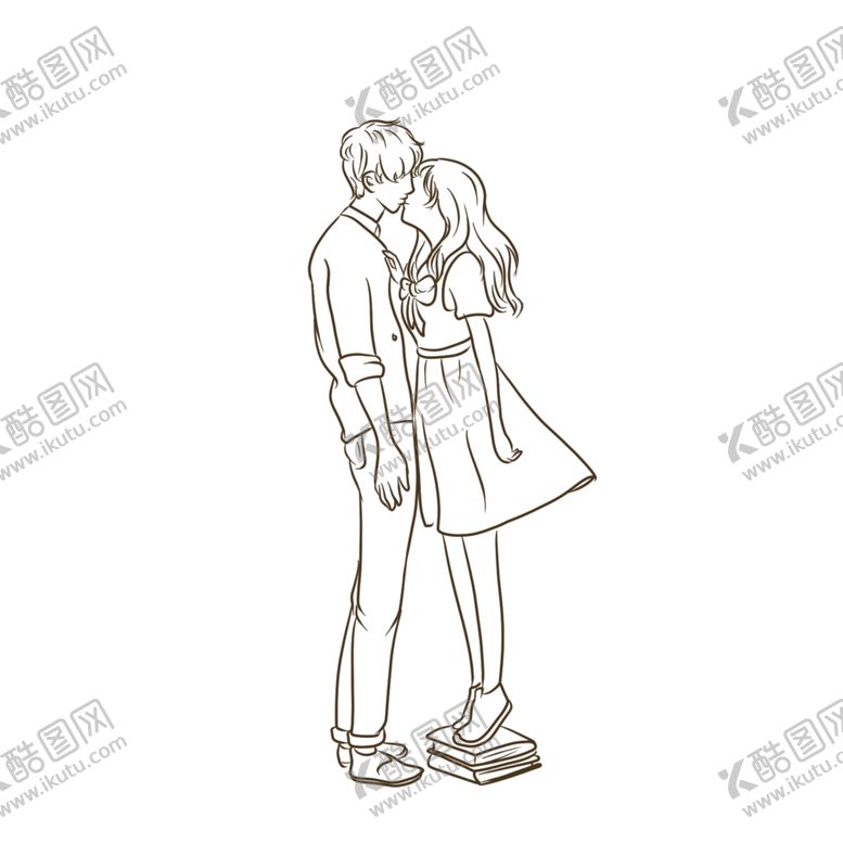 编号：67109110011746047413【酷图网】源文件下载-男女简笔画矢量图