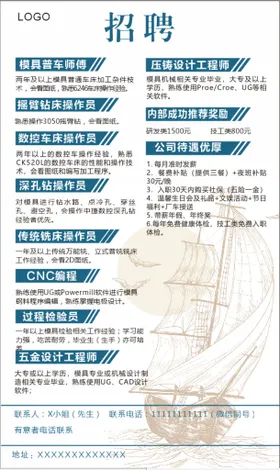 招聘启示企业毕业会商场