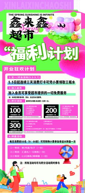 超市开业海报展架