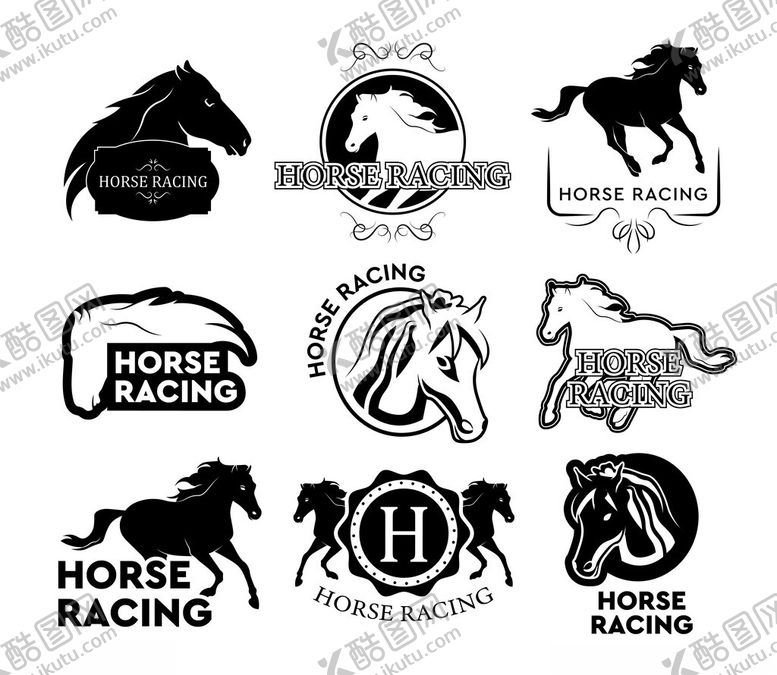 编号：12047812182006405988【酷图网】源文件下载-赛马相关标志集合
