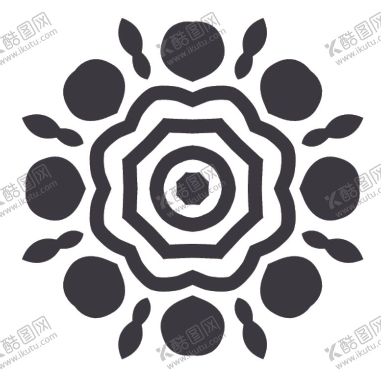 编号：62637409210123239952【酷图网】源文件下载-黑白简约花纹图案设计