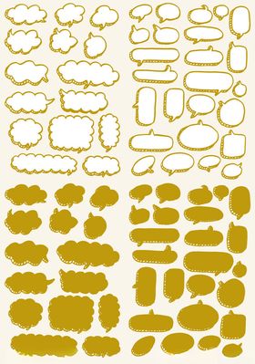 金色边框装饰图案集合