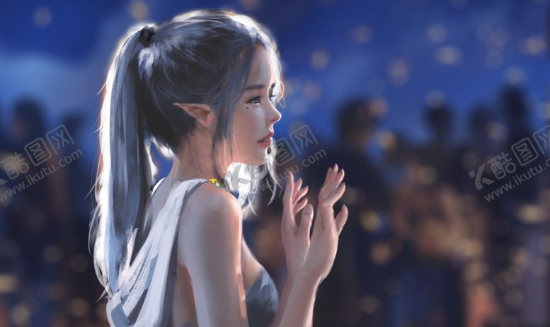 编号：86662705150536241097【酷图网】源文件下载-迷醉少女