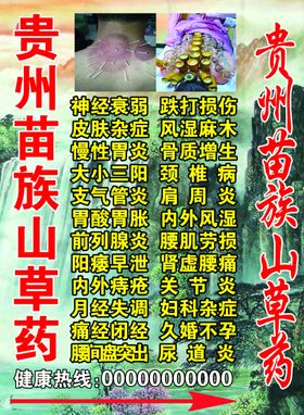 苗族山草药 秘方 偏方 灯箱