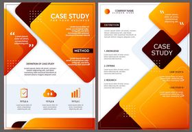 橙色商务案例研究宣传册