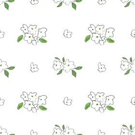 花朵背景圣诞树素材圣诞树插画圣诞树图