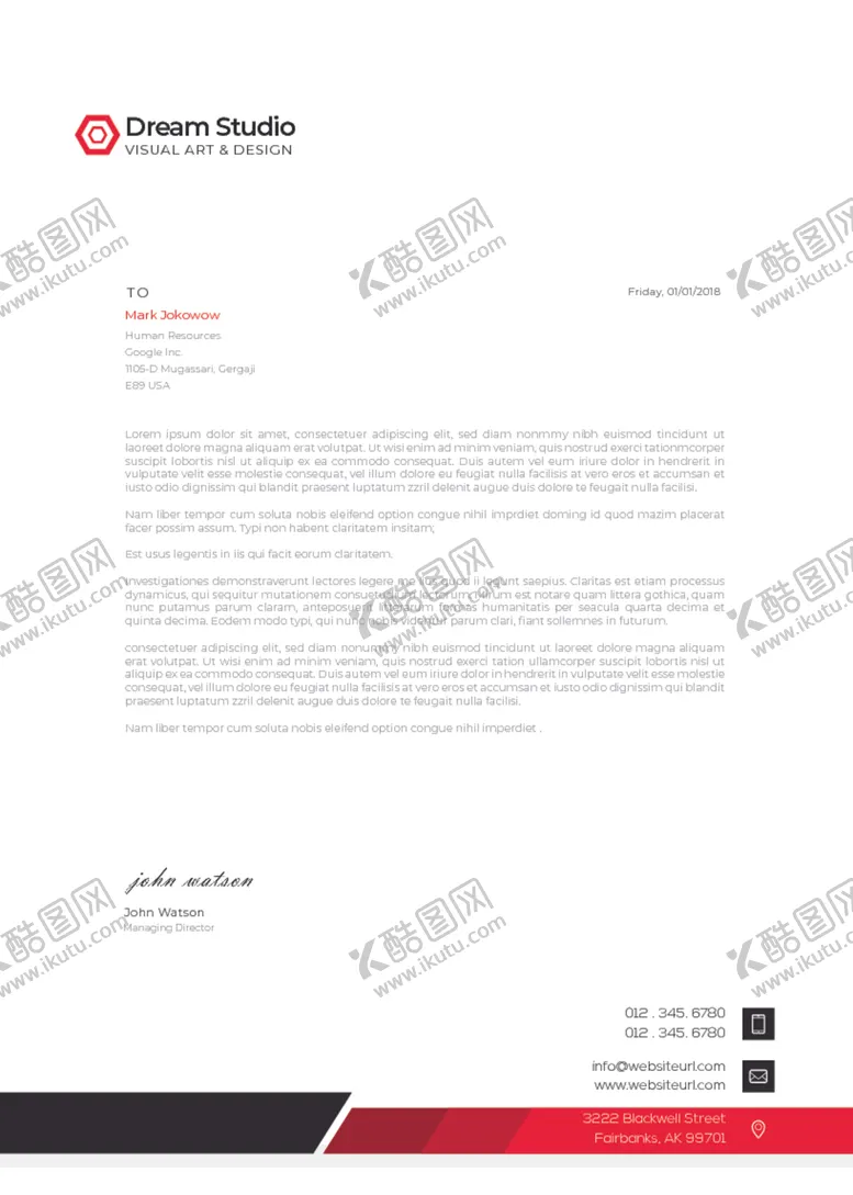 编号：64956306290906315809【酷图网】源文件下载-商务信笺模板
