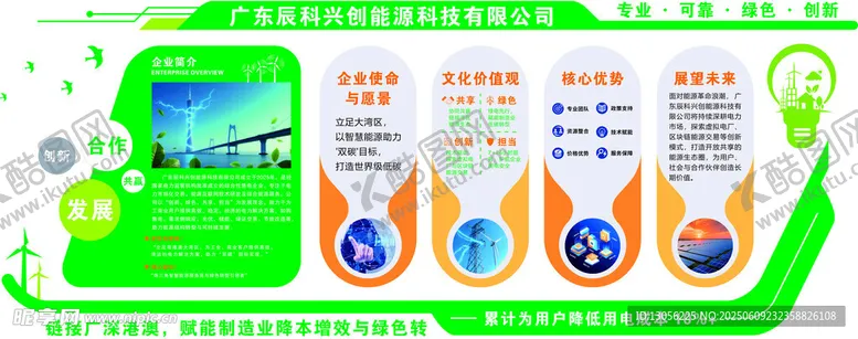 编号：95966906292203549329【酷图网】源文件下载-电力风力公司文化墙