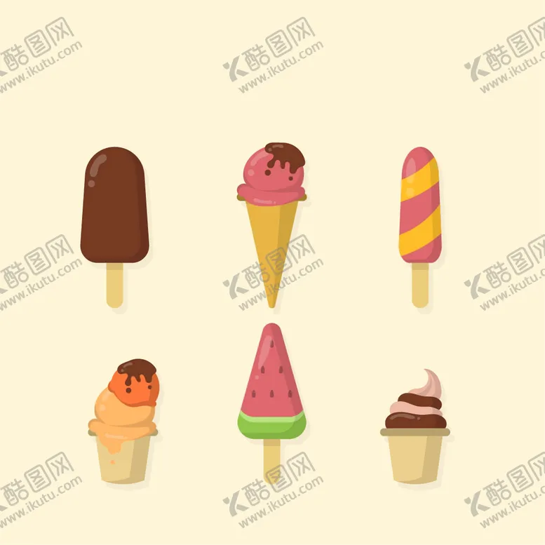 编号：53082910052258301635【酷图网】源文件下载-各种冰淇淋