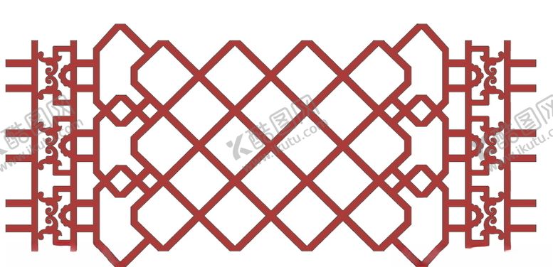 编号：13311410271125459700【酷图网】源文件下载-中式吉祥门窗花纹AI矢量图