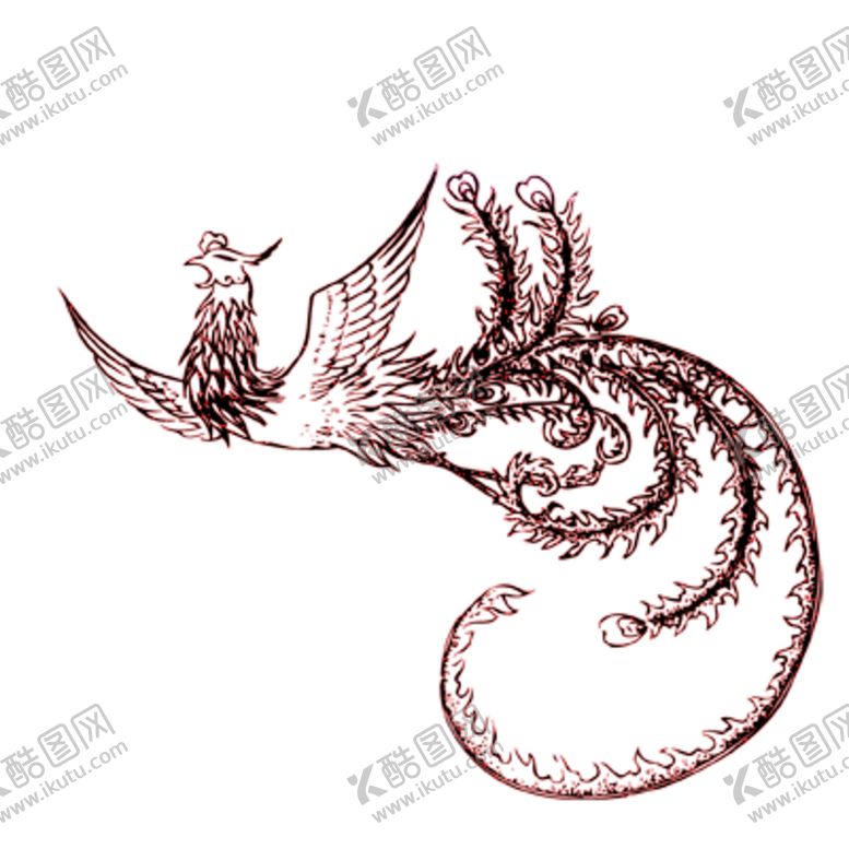 编号：25656006241751588371【酷图网】源文件下载-手绘水彩凤凰