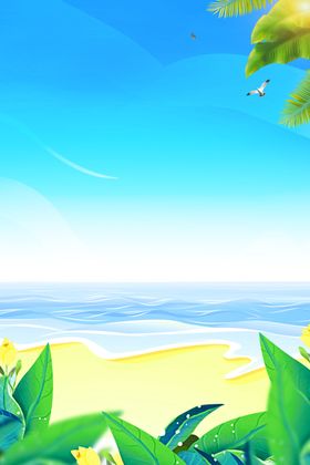简单夏季绿草茵茵主题背景