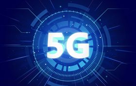 蓝色5G技术艺术字矢量素材