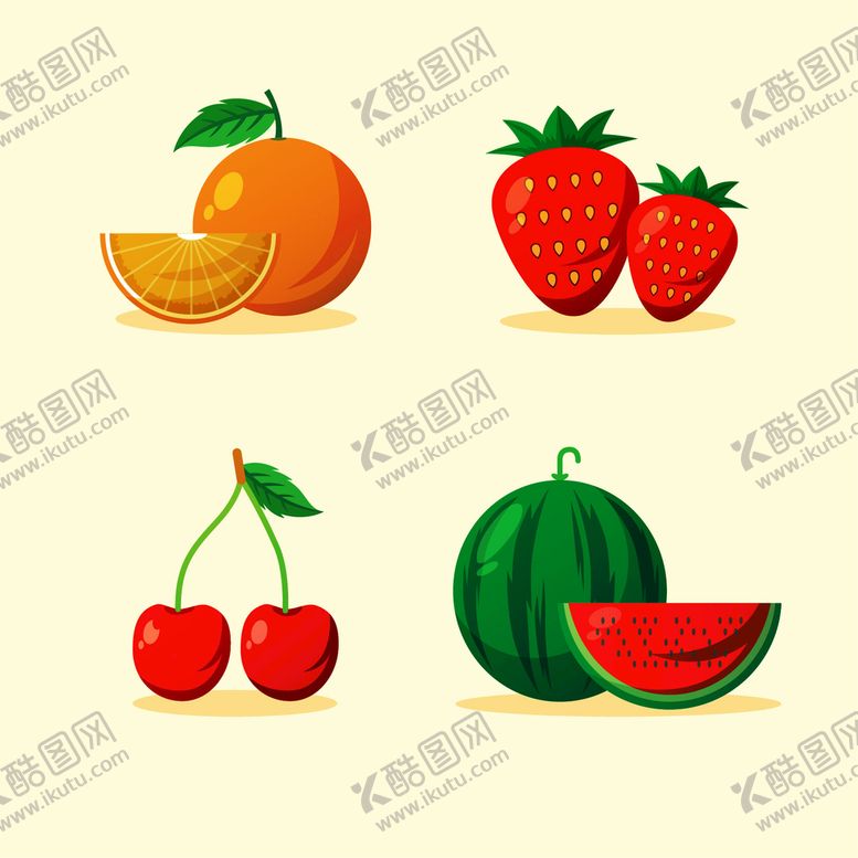 编号：28951009191900331768【酷图网】源文件下载-各种手绘水果