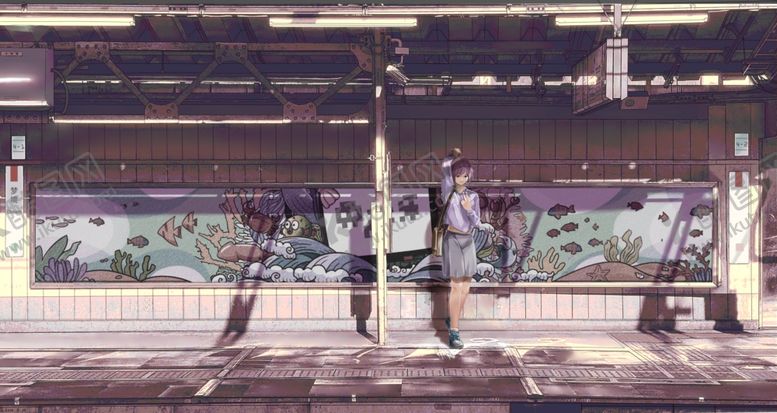 编号：13414705060240282813【酷图网】源文件下载-夏季人物女性走廊插画卡通素材