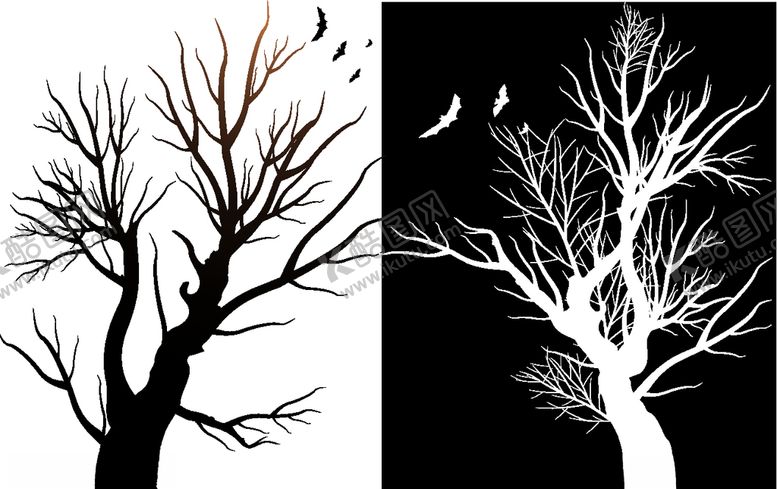 编号：13485610081244489347【酷图网】源文件下载-抽象树反转颜色