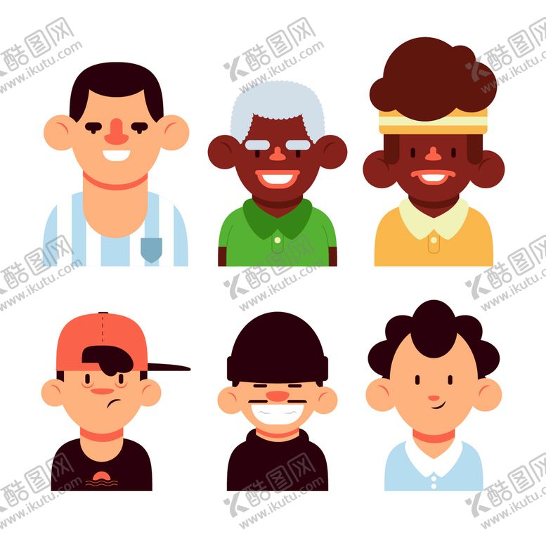 编号：76254510151605404107【酷图网】源文件下载-卡通人物头像