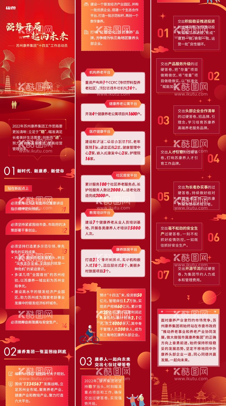 编号：10170911240550283047【酷图网】源文件下载-康养红色长图