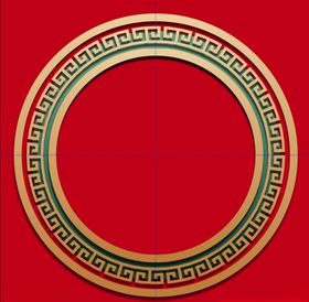 中国风边框金色