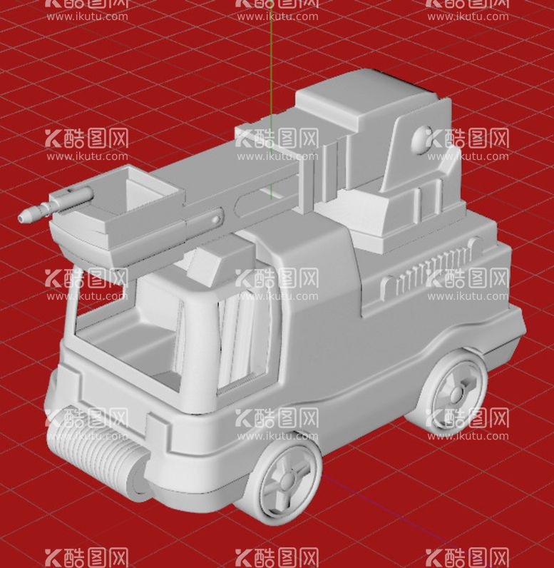 编号：49550010271804296496【酷图网】源文件下载-C4D模型玩具汽车工具车