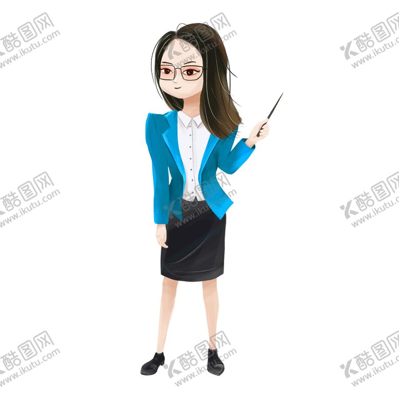 编号：12698309210724041450【酷图网】源文件下载- 卡通女教师 