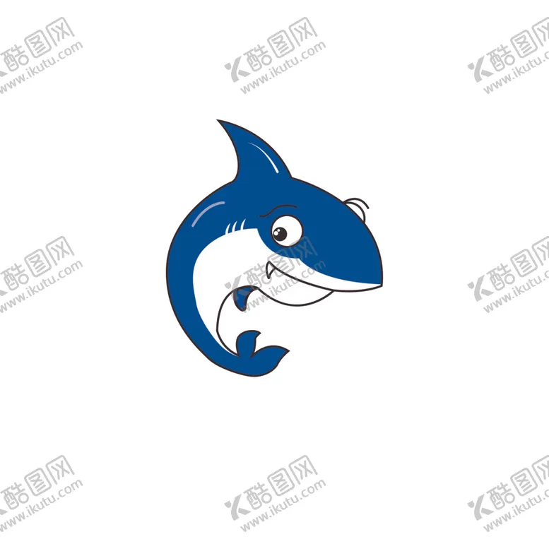 编号：47087012082158194404【酷图网】源文件下载-卡通手绘可爱鲨鱼