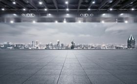 空间场景光影窗外3D立体