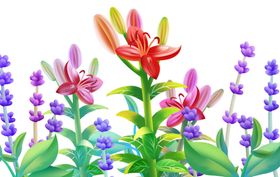 手绘花朵浪漫瓣艺枝