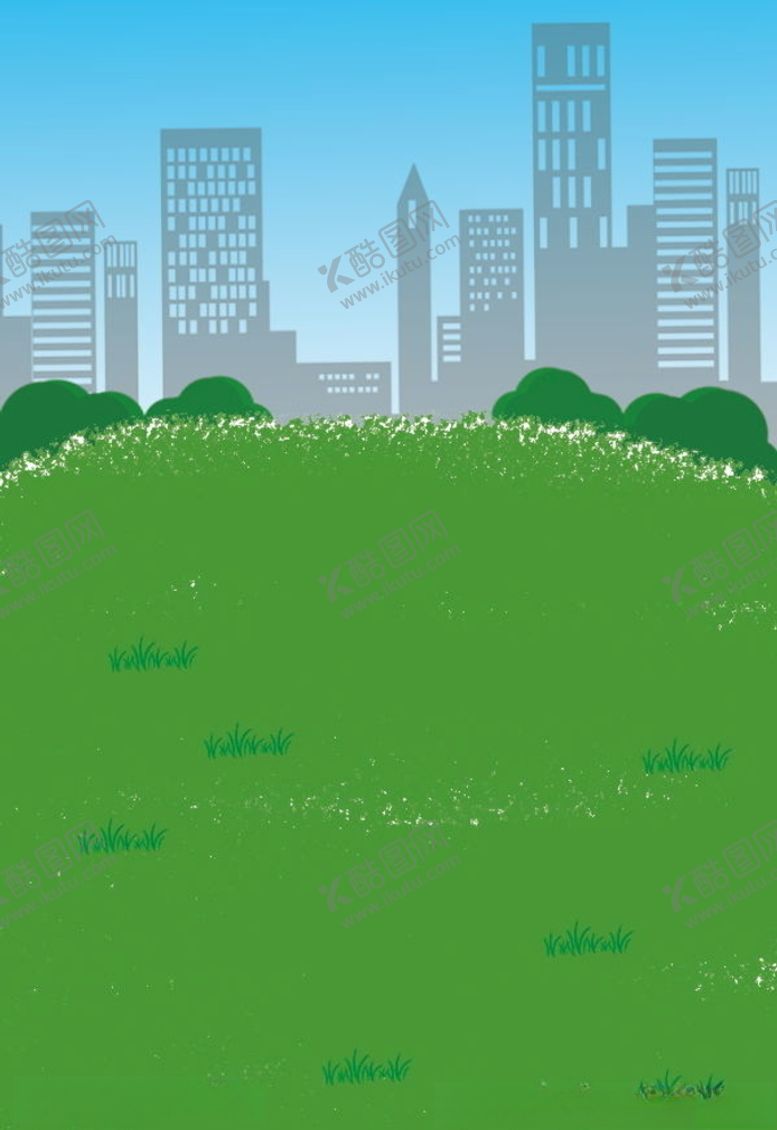 编号：72139407081128177919【酷图网】源文件下载-卡通草地风景城市