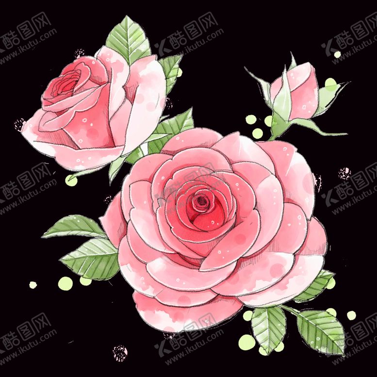 编号：48944010040324108269【酷图网】源文件下载-手绘花