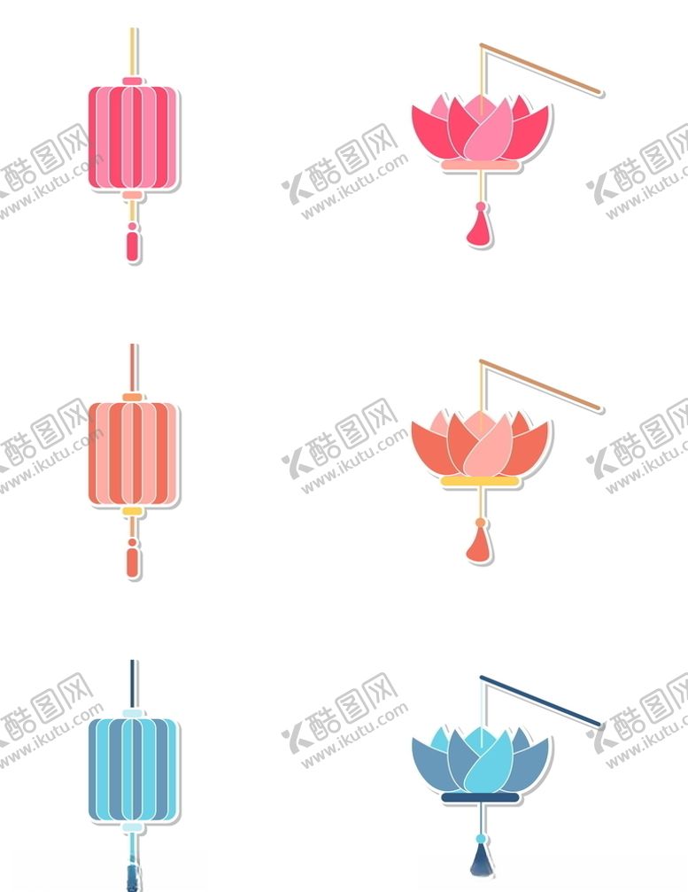 编号：34625710250403434631【酷图网】源文件下载-矢量异形红色灯笼图案
