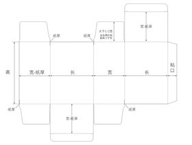 反向插入式盒型 包装盒刀模图片