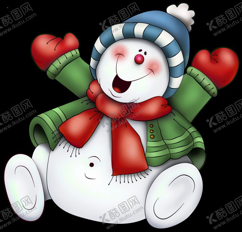 编号：38886210171707413015【酷图网】源文件下载-卡通笑眯眯的雪人