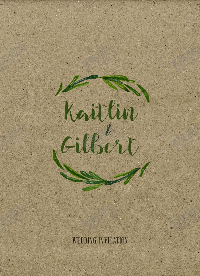 编号：28505807011727099399【酷图网】源文件下载-小清新水彩邀请函设计