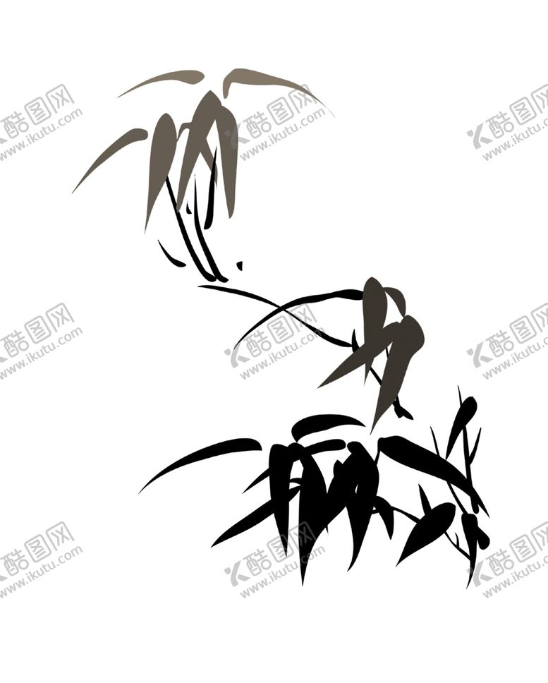 水墨竹子背景中国风富贵素材