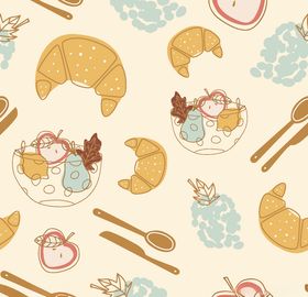 小清新卡通图案背景