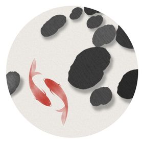 红鲤鱼黑鲤鱼戏莲花