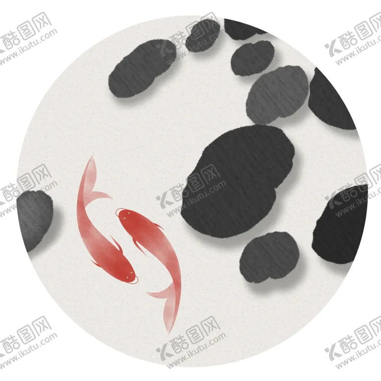 编号：40656006241257532676【酷图网】源文件下载-红鲤鱼黑鲤鱼戏莲花