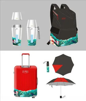 保温杯背包拉杆箱雨伞