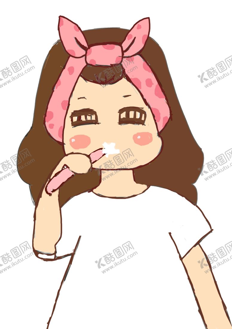 编号：50565204252343058610【酷图网】源文件下载-刷牙小女孩
