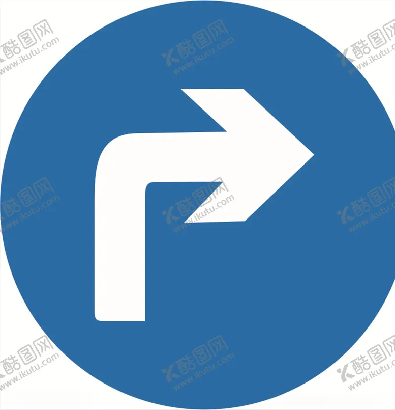 编号：75446405061234092129【酷图网】源文件下载-向右转弯图标