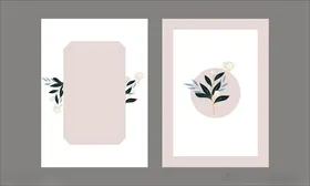 典雅花卉婚礼邀请函贺卡请柬