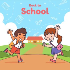 开学季海报教育培训校背景板