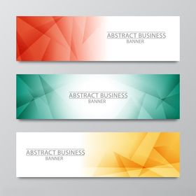 多彩抽象横幅设计模板