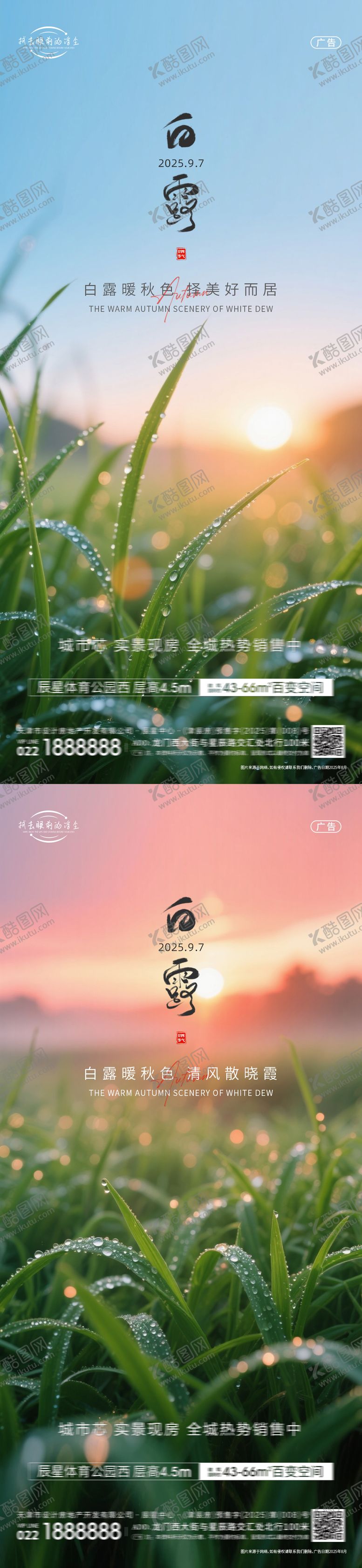 编号：14268909080802027670【酷图网】源文件下载-白露系列节气海报